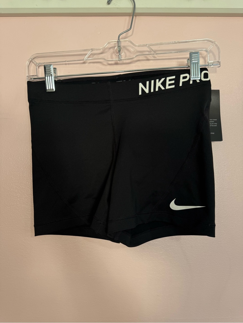 Nike Black Women's Performance Bike Shorts with White Swoosh